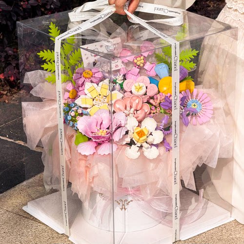 2026新款积木玫瑰花束永生花送女生男朋友生日礼物手工DIY毕业季