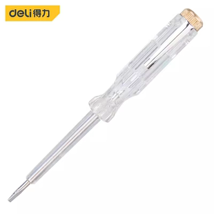 得力测电笔老式DL8001家用验电笔一字测试笔小型试电笔数显测电笔