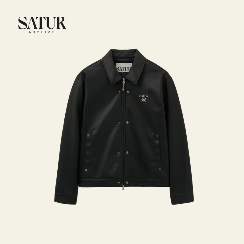 SATURARCHIVE仿皮领宽松夹克
