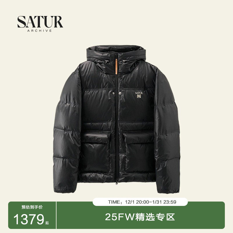 SATURARCHIVE复古工装羽绒服女