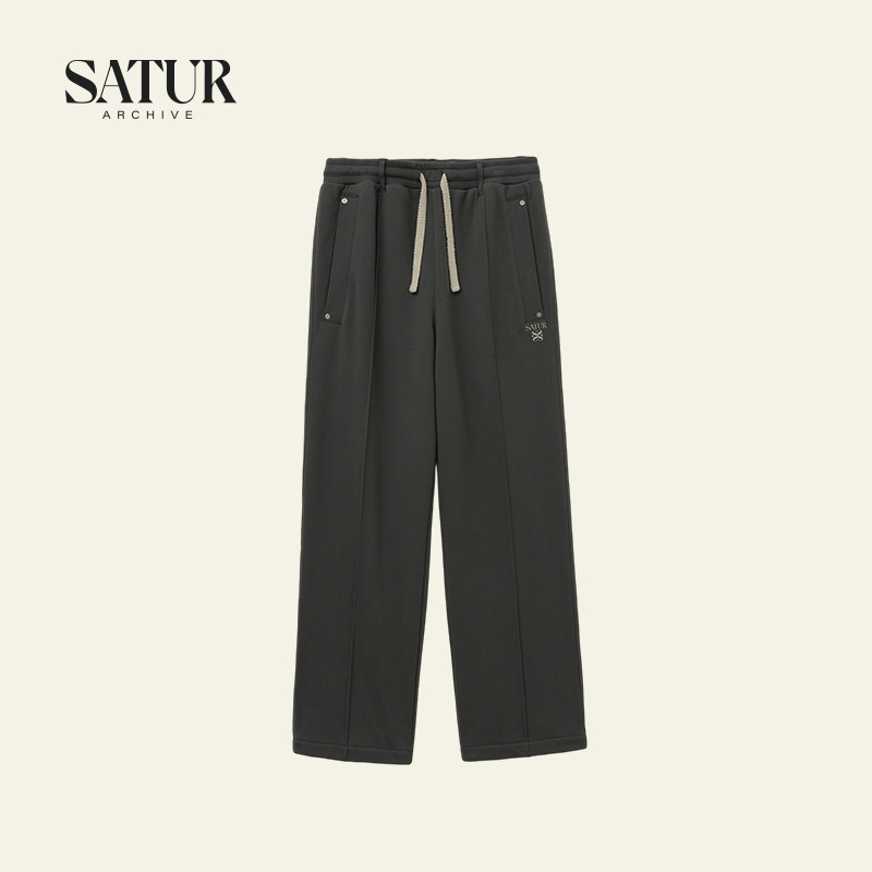 SATURARCHIVE刺绣宽松运动裤女