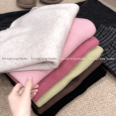 人手三条！【全毛百搭王】无缝圆领纯色宽松长袖毛衣打底衫 9906