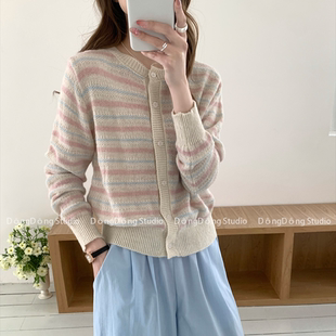 樱花海盐 衣长56胸围102 好春天 圆领韩系针织衫 7190 时尚