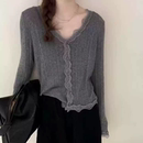 返场 55010 爆款 女新款 衣长56胸围88 针织开衫 韩剧女主 长袖