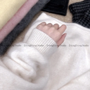 针织衫 纯色半高领套头宽松长袖 保暖厚毛衣7163 大角羊拉绒 必入