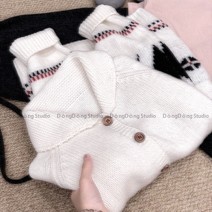 针织开衫 翻领提花宽松长袖 毛衣外套9008 一见钟情费尔岛 秋冬新品