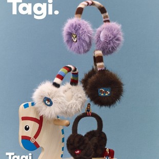 Tagi.《塔皮团圆》保暖冬季可折叠百搭可爱耳套毛绒耳罩