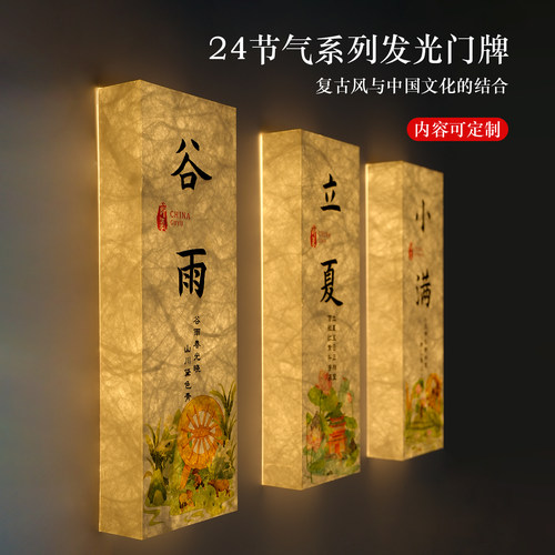 亚克力复古杜邦发光门牌