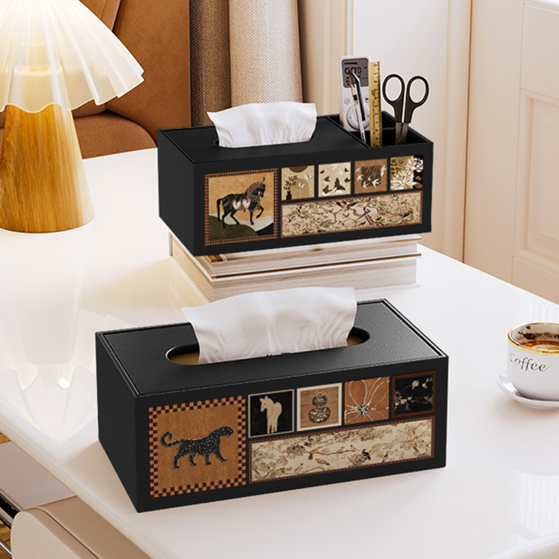 新款中古风纸巾盒耐脏实用多功能