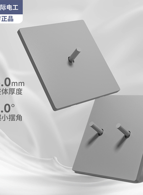 国际电工86型超薄哑光灰色复古北欧简约风格黄铜拨杆开关插座面板