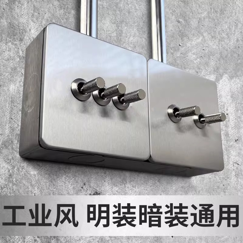 工业风不锈钢拨杆开关