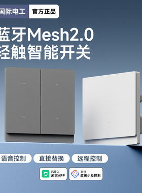已接入米家APP智能开关mehs2.0控制面板全屋语音双控灯单火零火版