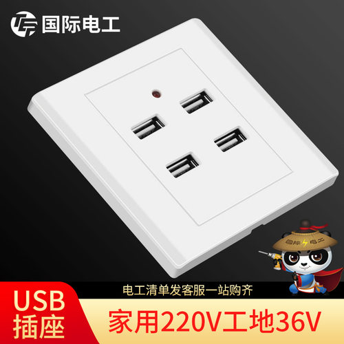 86型220V转5V两位两孔