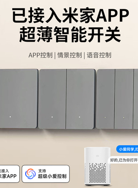 已接入米家app灵动智能开关控制面板全屋小爱同学语音双单零火版