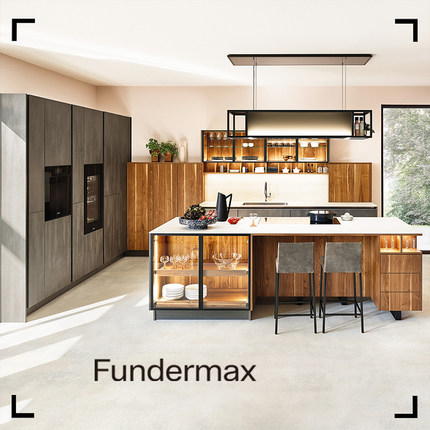 FunderMax奥地利原装进口双饰面家具精板木纹本色橱柜衣柜背景墙