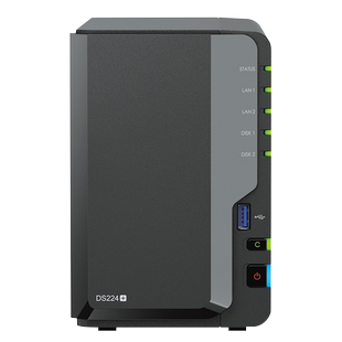 Synology群晖DS224+DS225+四核心2盘位NAS私有云主机 网络存储服务器办公文件共享备份群辉可infuse apple tv