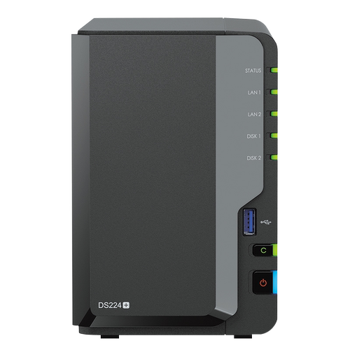 Synology群晖DS225+四核心2盘位NAS私有云主机网络存储服务器办公文件共享备份群辉可搭apple tv DS224+升级