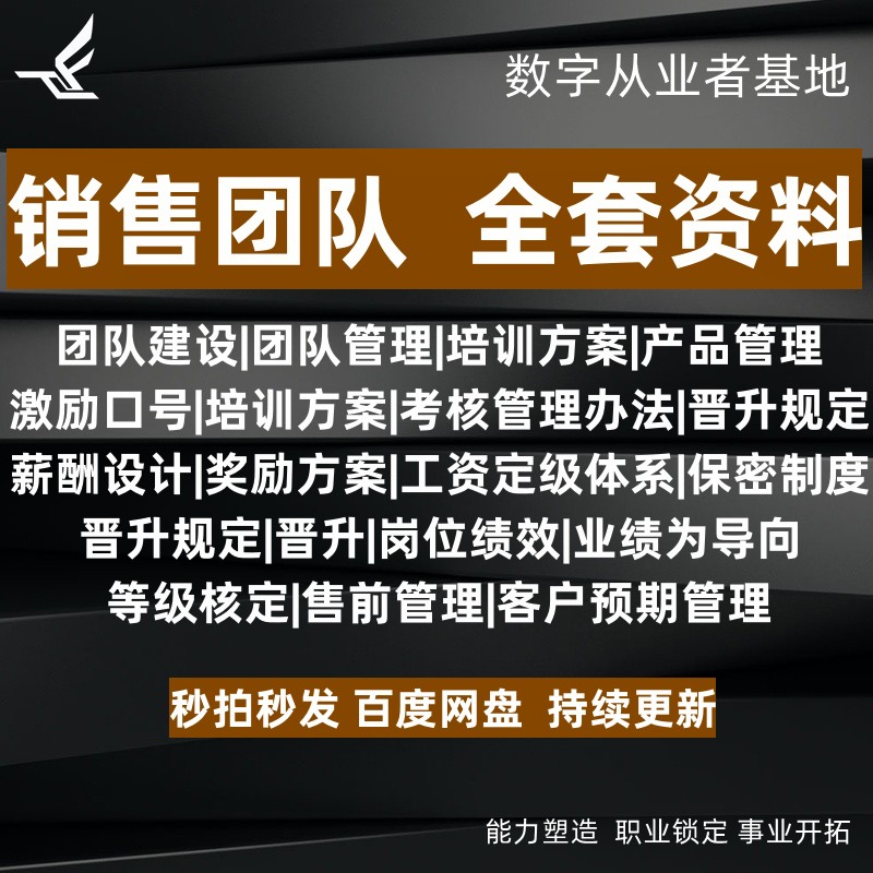 业务员销售提成制度与设计方案工资待遇绩效考核团队管理薪酬激励 商务/设计服务 设计素材/源文件 原图主图