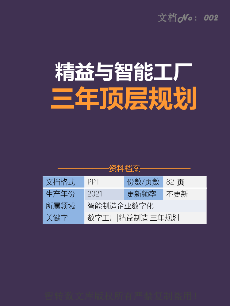 制造业数字化转型精益制造与智能工厂顶层三年规划建设方案82PPT 商务/设计服务 设计素材/源文件 原图主图