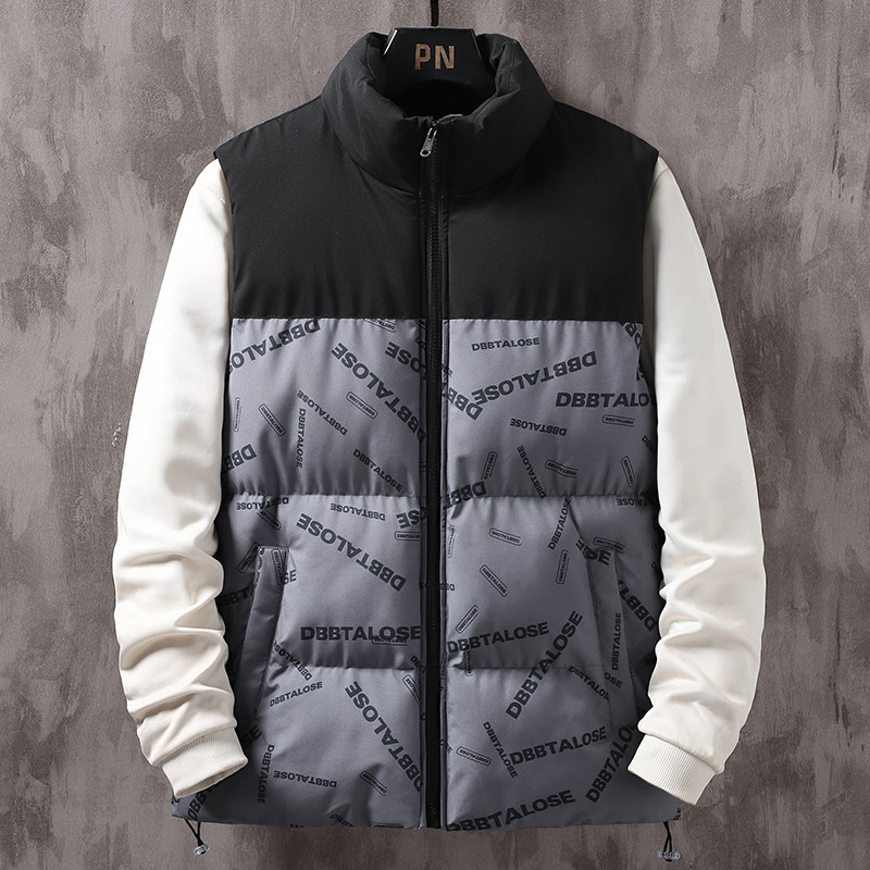 秋冬立领男士棉服外套男装马甲保暖马夹休闲棉衣背心上衣MJ99 P35图片