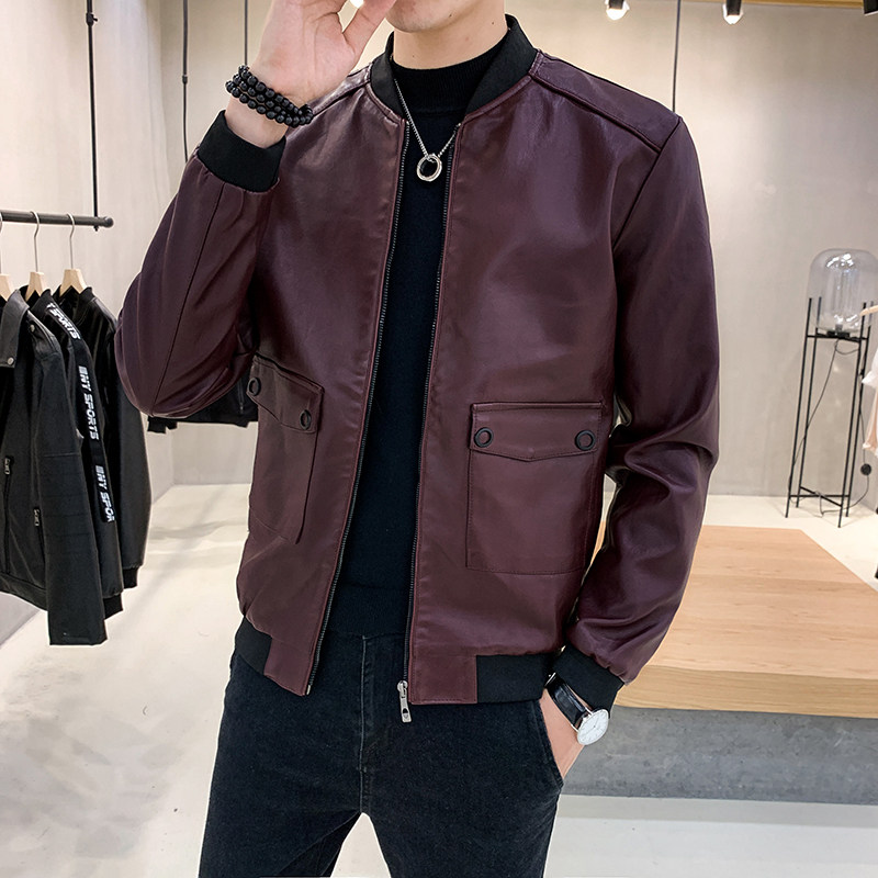 2025新款皮衣男PU皮夹克外套水洗皮店主风机车服PY81-P55,男装夹克,星座1508