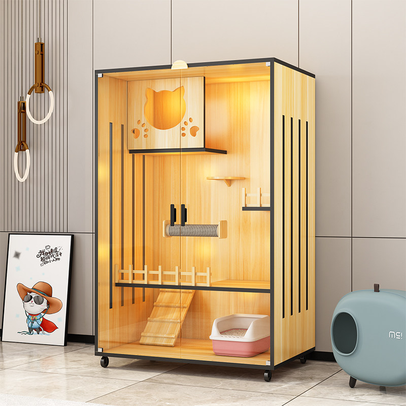 家用猫别墅猫笼子猫柜猫屋猫舍双层宠物房室内超大自由空间猫咪窝