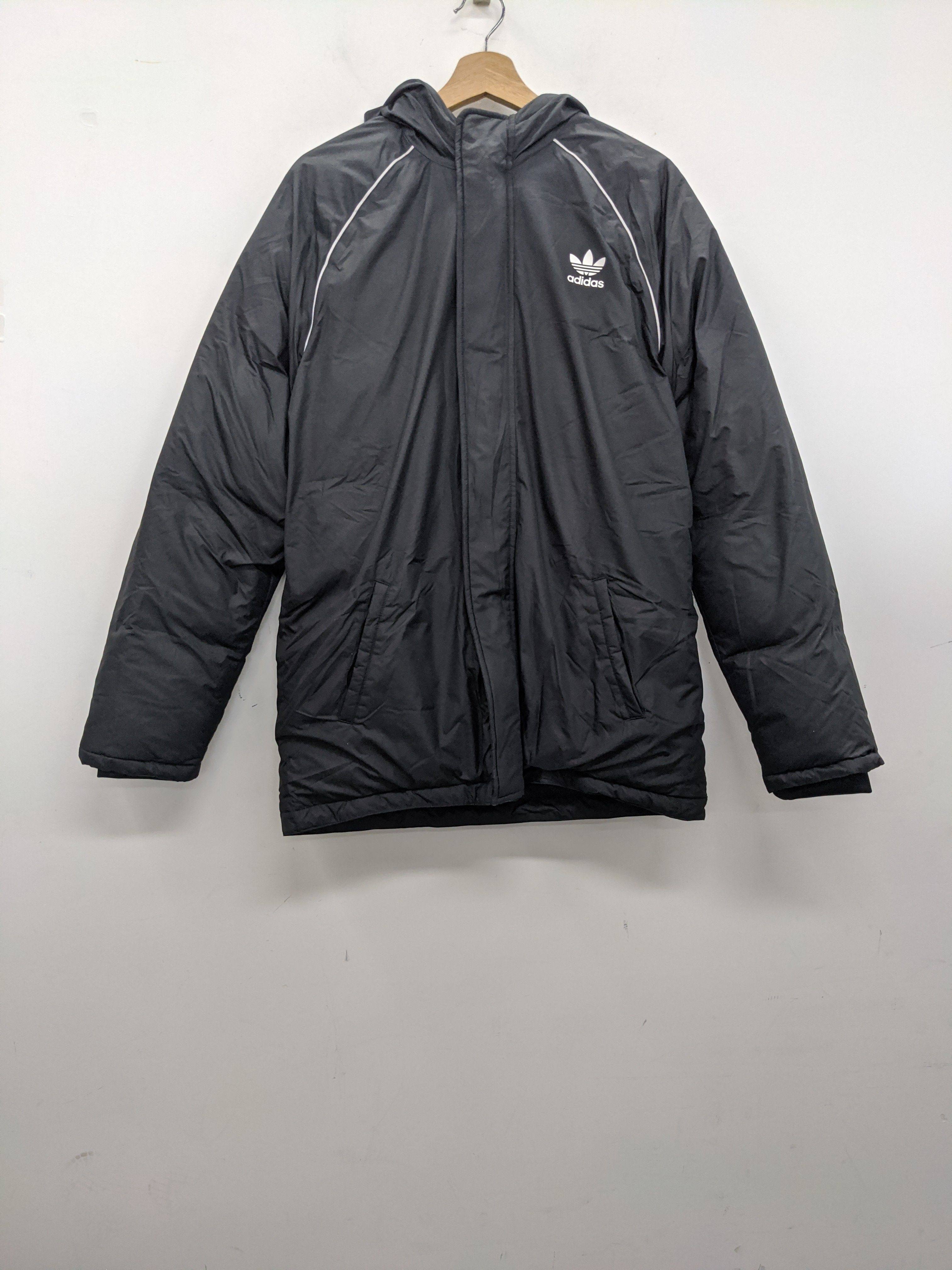 正品 三叶草 3M夜光条 男女冬季保暖加厚中长棉衣夹克外套 DH2689