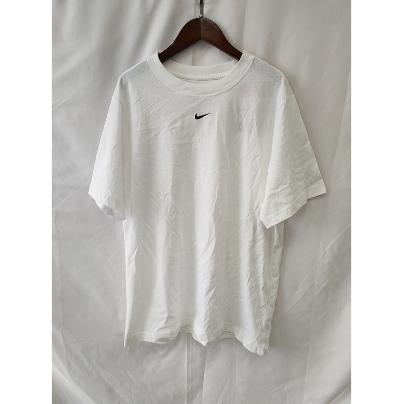 正品 耐克 Nike Sportswear Swoosh 女子简约复古小标短袖白色TEE