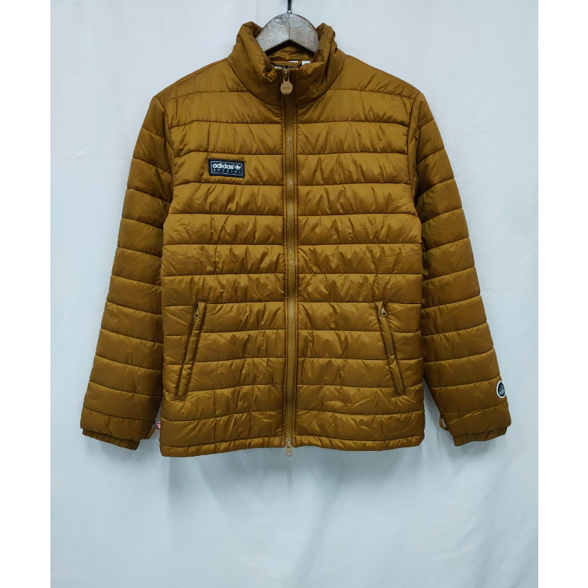 正品 限定 adidas x Spezial 男子英伦风 条纹 轻便棉服 复古徽标