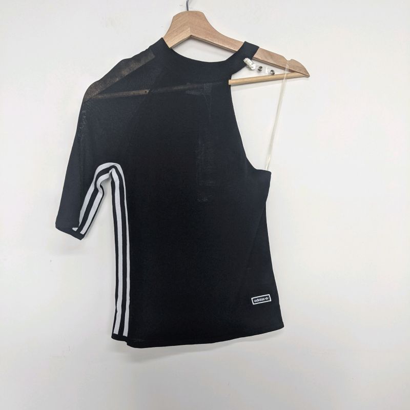 Adidas三叶草个性不规则女短袖