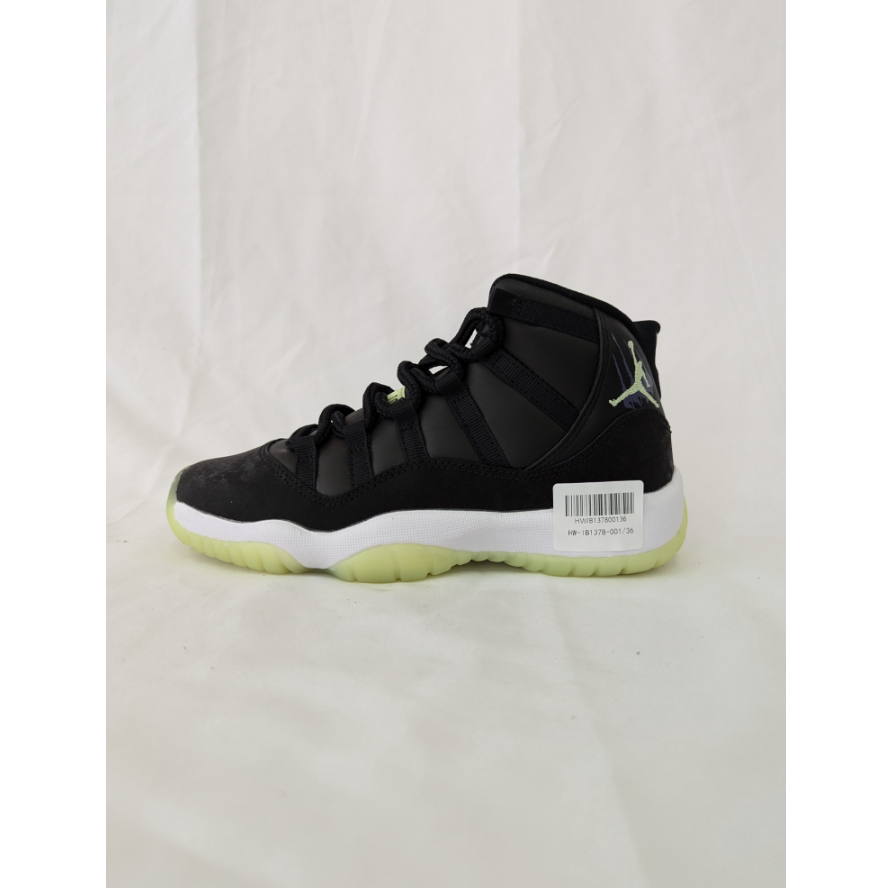 正品 Air Jordan 11 Retro GS 女子夜光绿丝绒 休闲鞋 IB1378-001