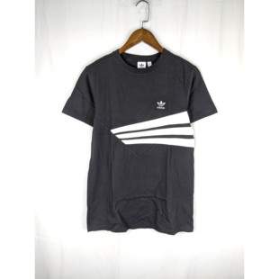 酷动城 三叶草 ADDAS REGULAR TEE 女子斜三条纹圆领短袖 DU9599