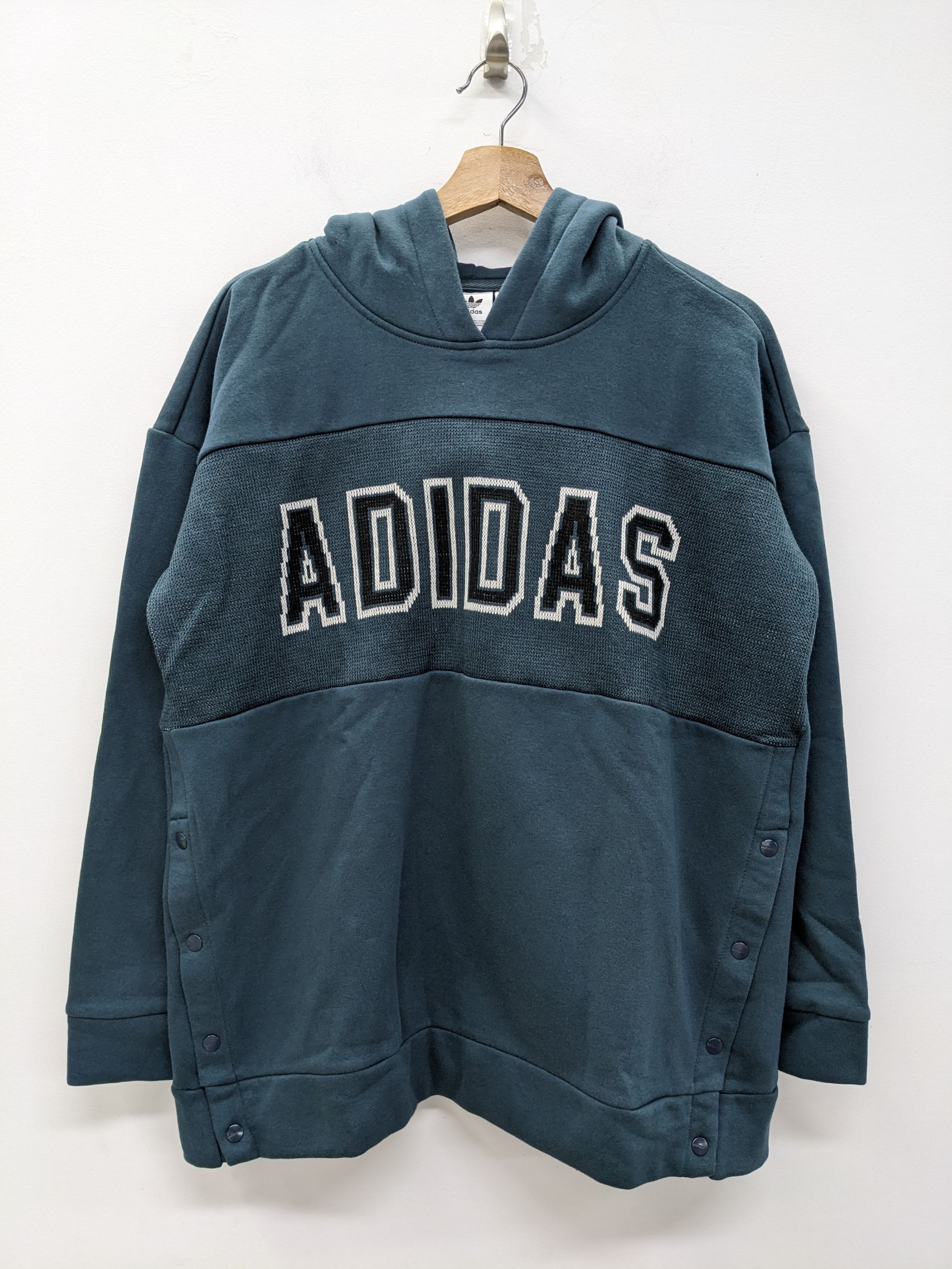 ADIDAS/三叶草 ADIBREAK HOODIE 女子复古排扣卫衣套头衫 CE0997