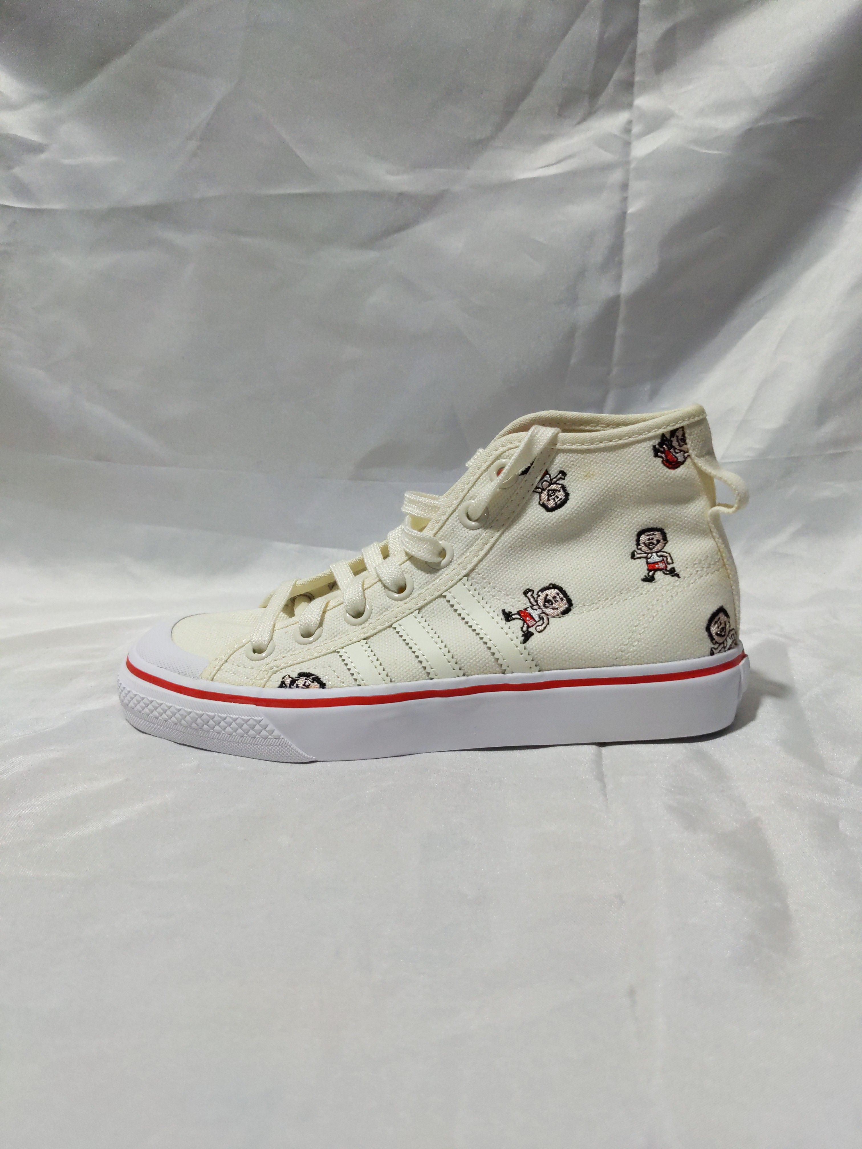 联名 adidas Nizza Hi x Trimmy 女子帆布休闲鞋 CQ2367 轻微脏迹