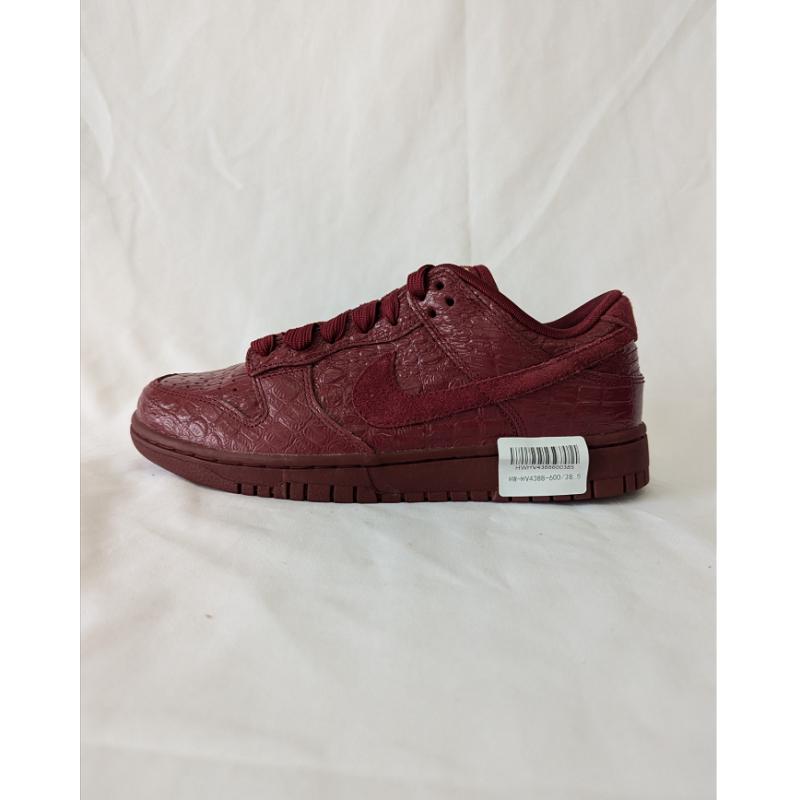 正品 Nike Dunk Lo Red Croc 女子鳄鱼皮 休闲鞋 HV4388-600 喜庆