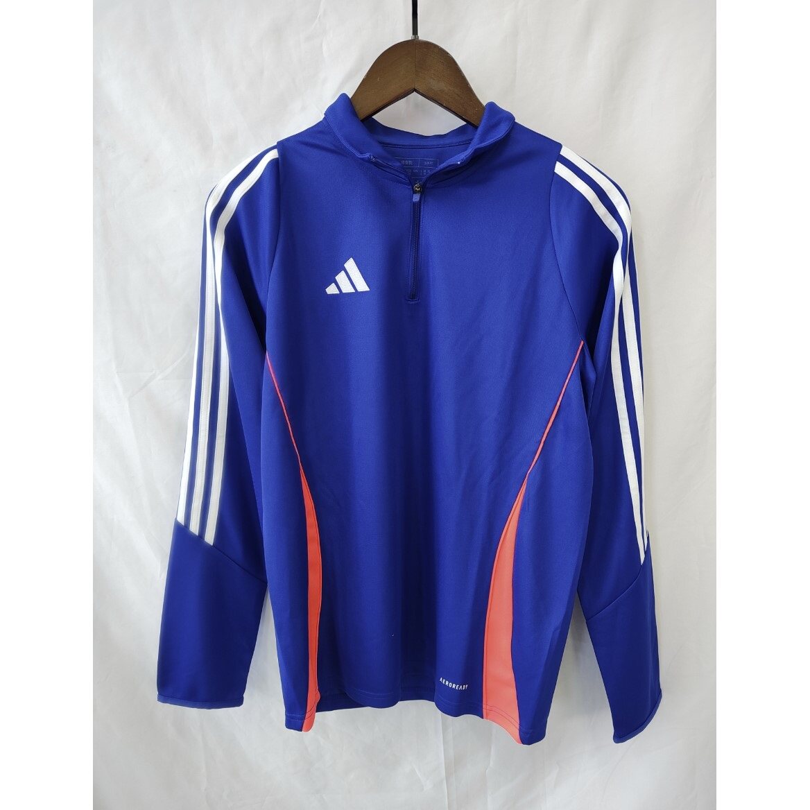 正品 adidas Blue Tiro 24 Training Top 男子足球 训练服套头衫