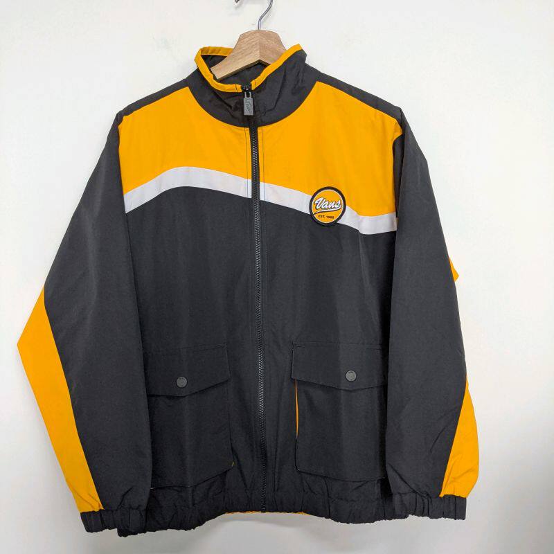 正品 VANS/万斯 男女复古黄 黑拼色运动休闲夹克外套 VN0A4UU6BLK