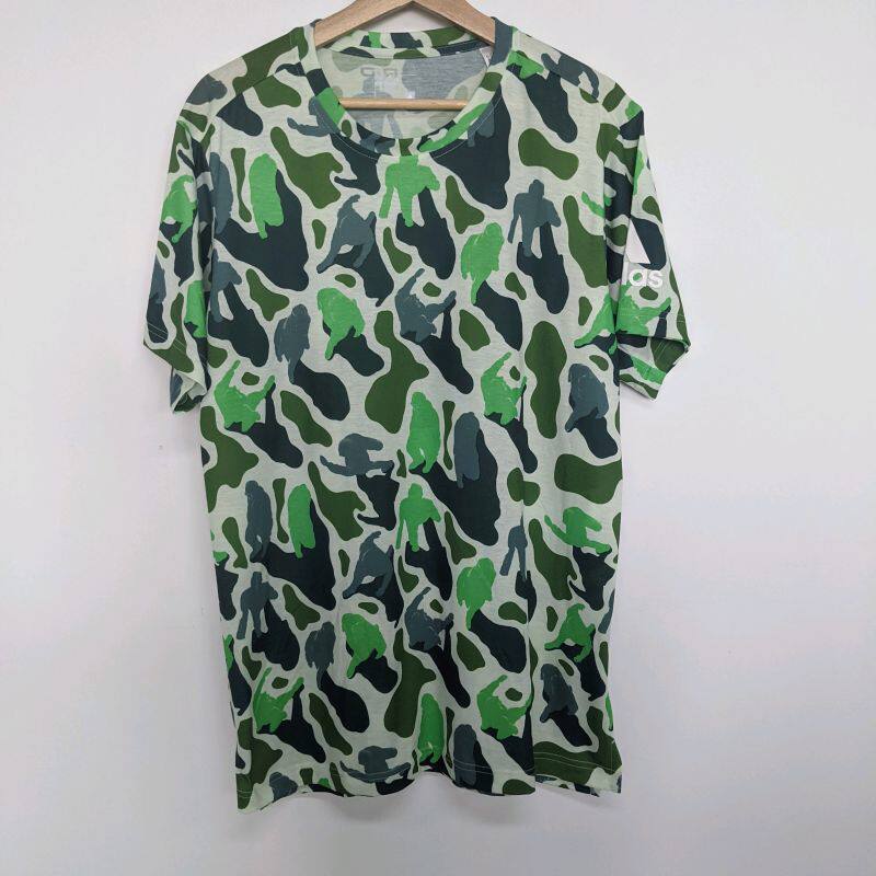 ADIDAS x N.E.R.D.菲董个人品牌联名迷彩夏季清凉限量短袖 DH1176