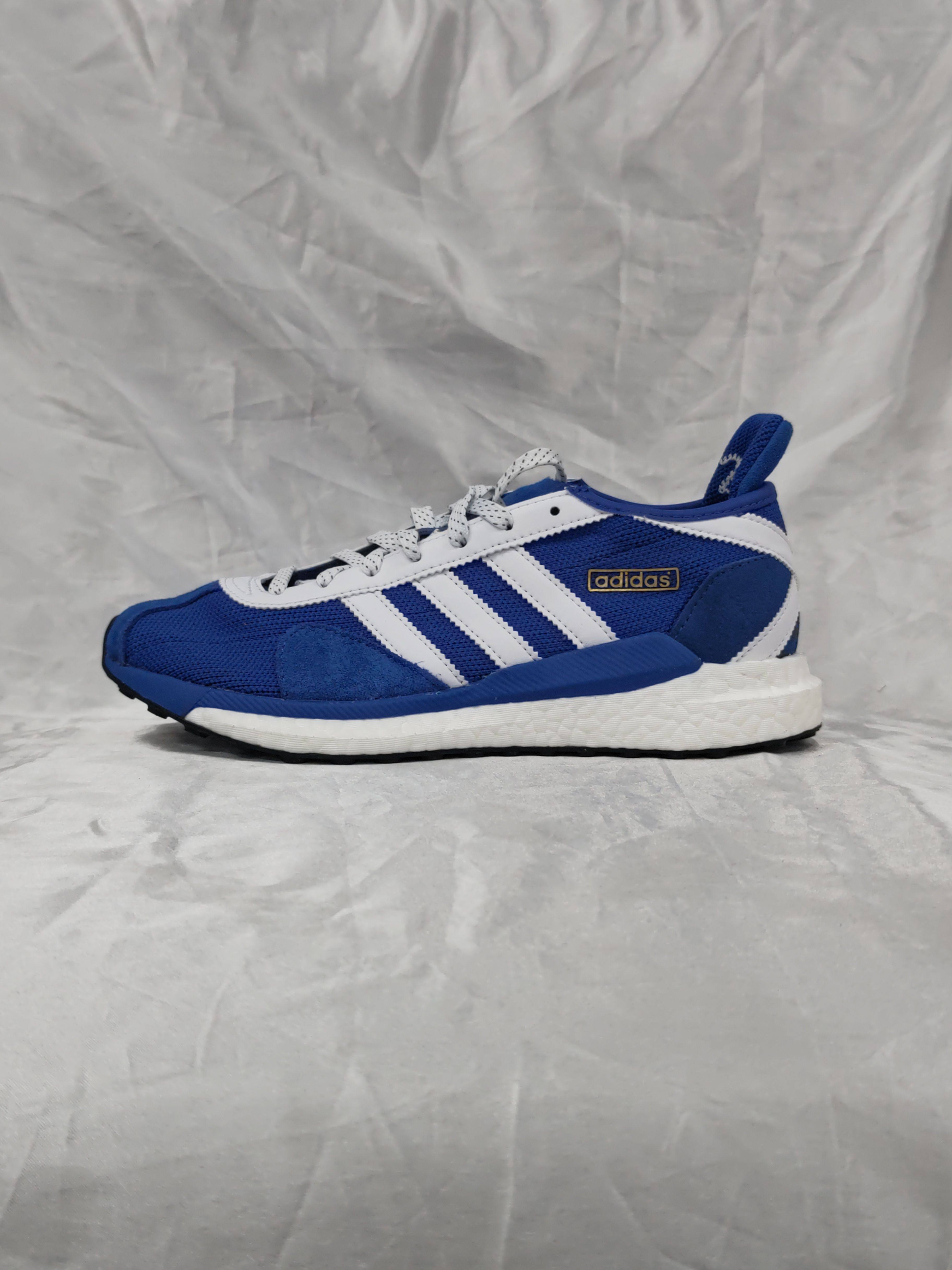 ADIDAS x HUMAN MADE x NIGO 联名女子复古蓝条纹休闲跑鞋 FY5185