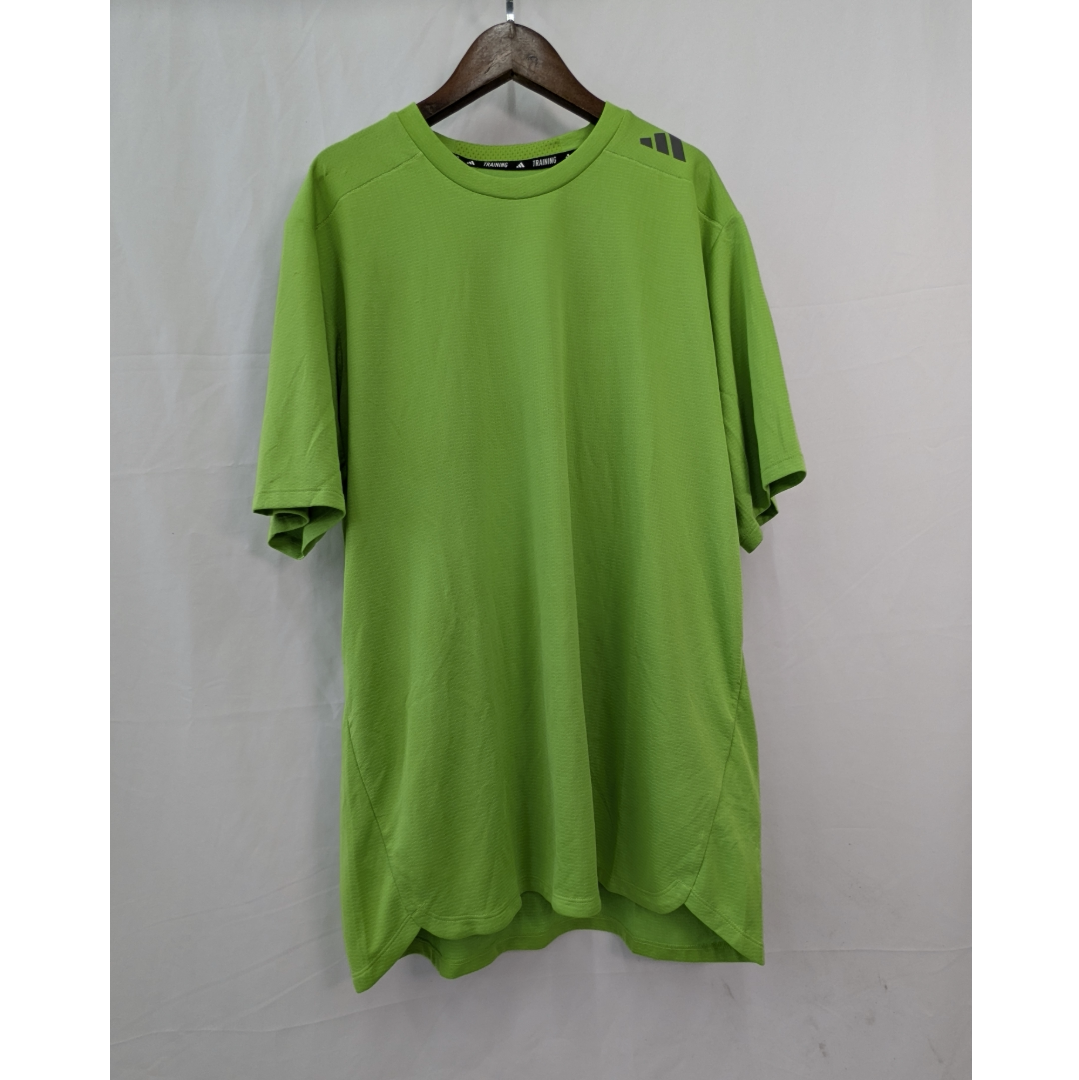 正品 adidas Lucid Lime 男子运动速干跑步综合性训练短袖 IM1119