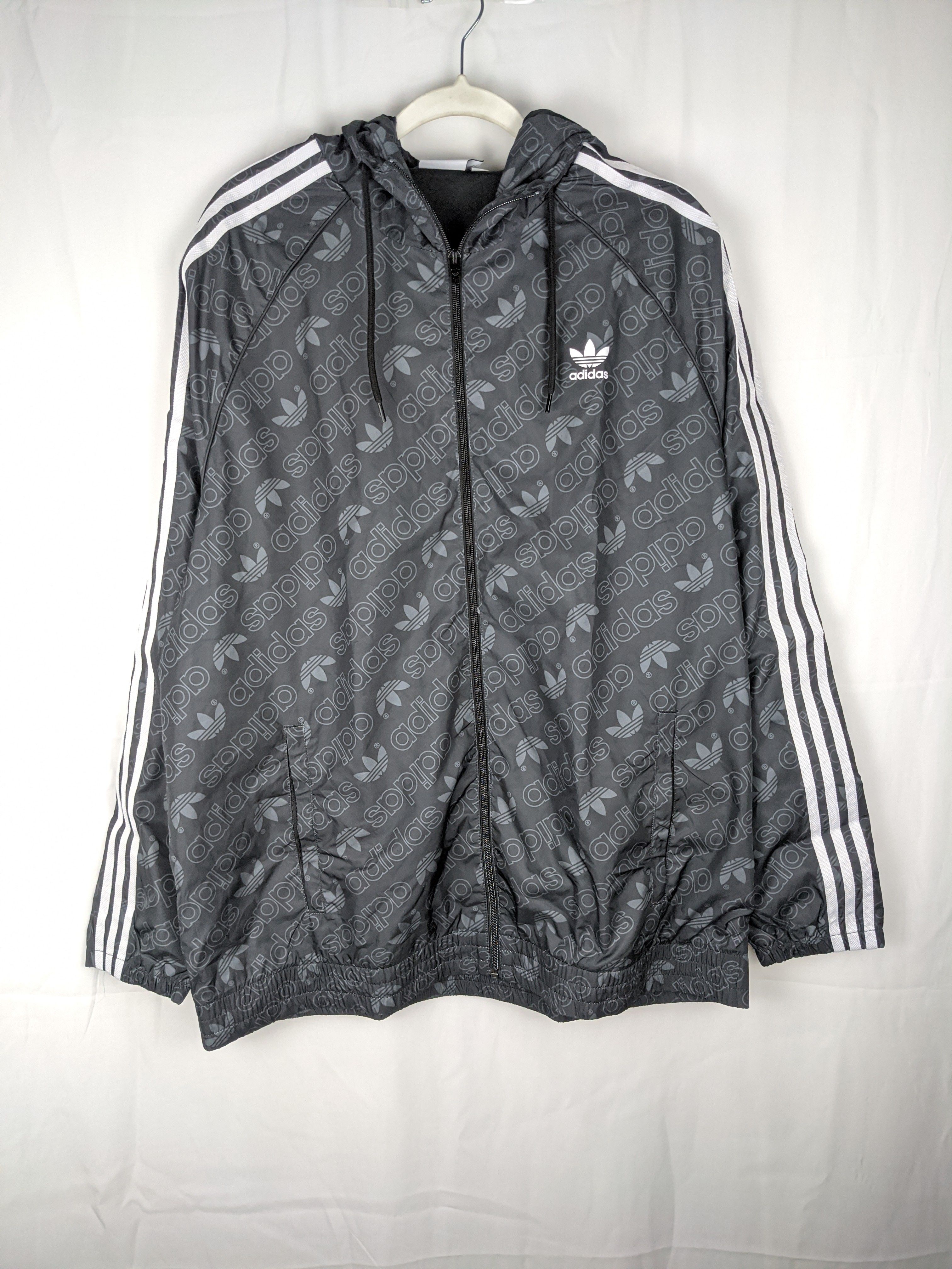 adidas Monogram Windbreaker Full Zip Hooded 男子外套 ED7047