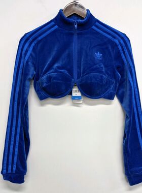 正品 ADIDAS x JEREMY SCOTT x LISA广告短款抹胸休闲外套 H50965