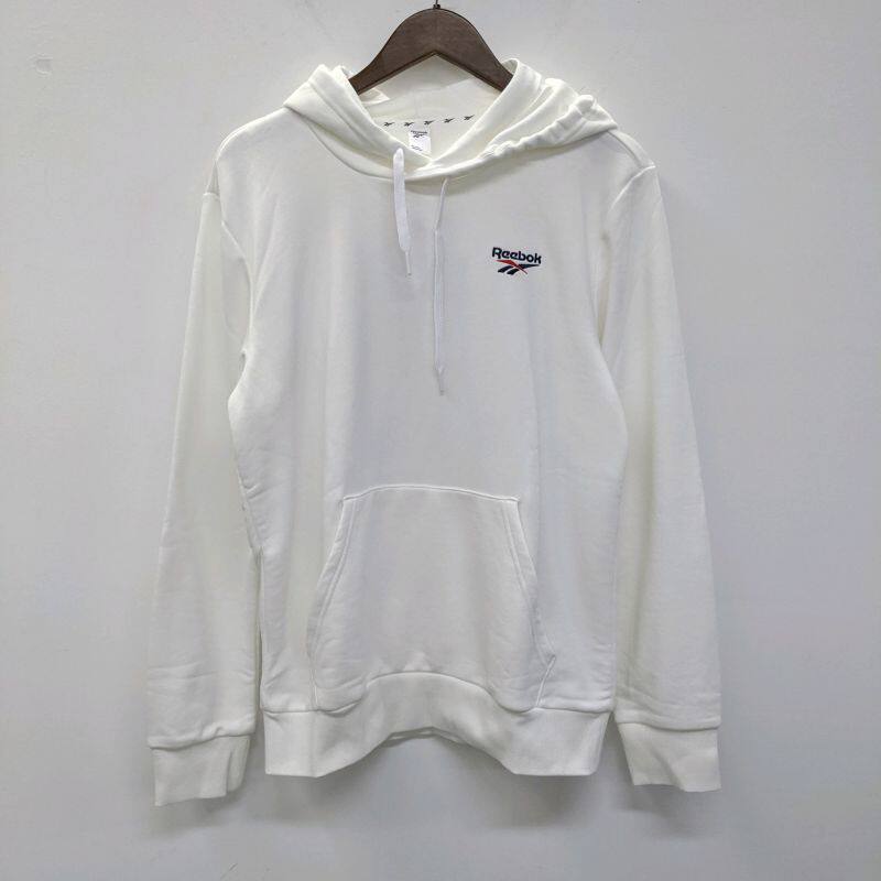 REEBOK/锐步 男子复古刺绣毛圈连帽套头卫衣 GK4275