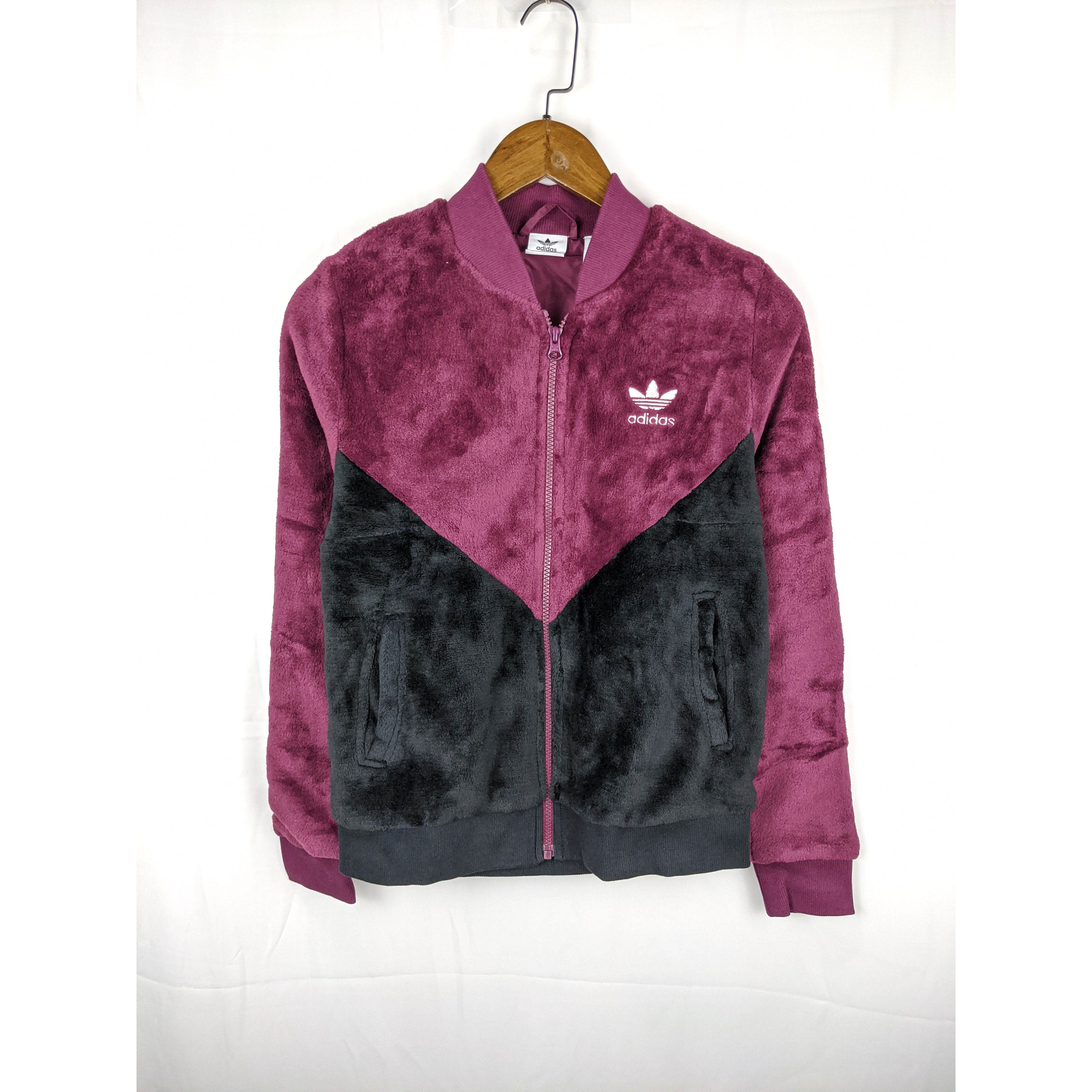 adidas CLRDO TRACKTOP 女子秋冬羊羔绒休闲外套棒球夹克 DH3002