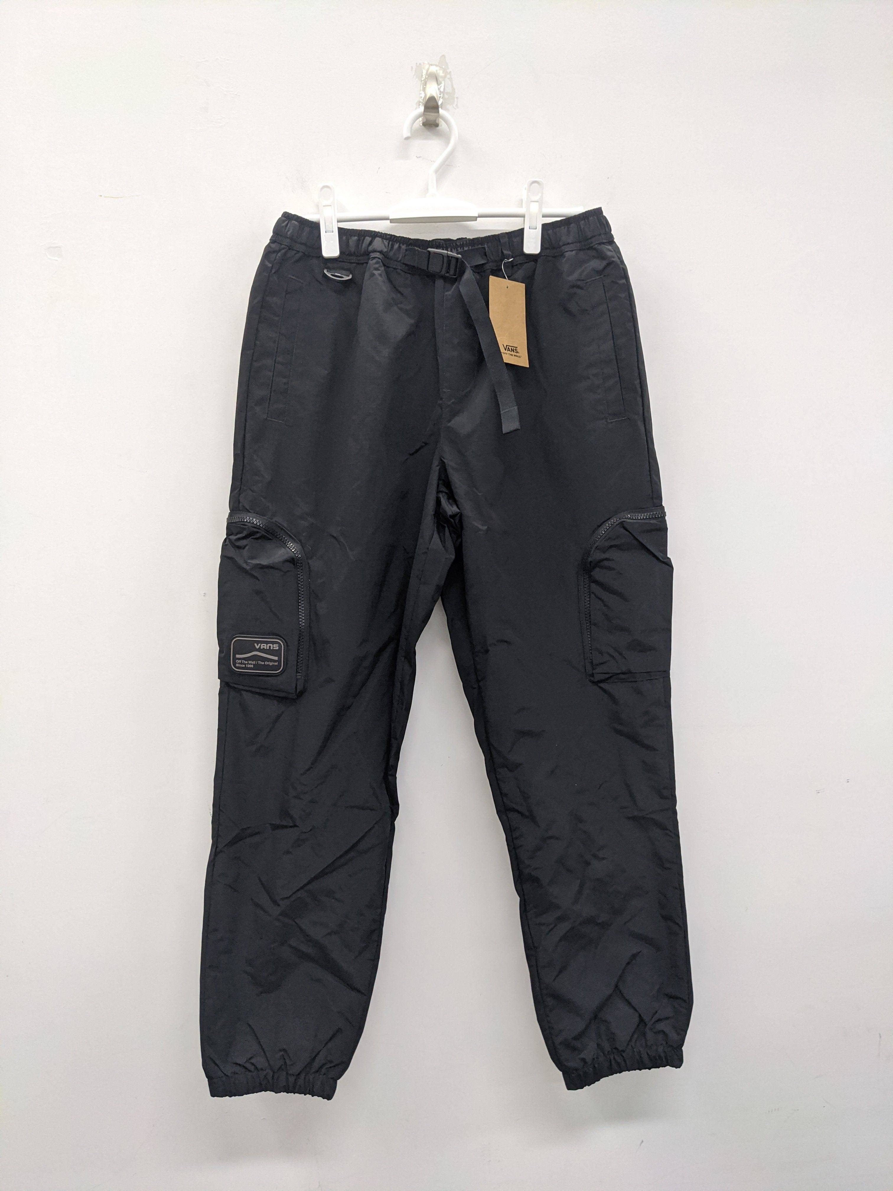 正品 Vans 男子户外梭织防水防雨多口袋运动休闲裤 VN0A5H8PBLK
