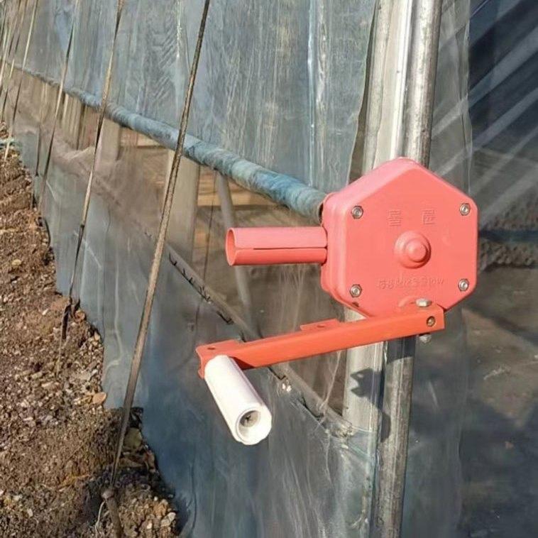 大棚韩式手动卷帘机养殖场卷膜器