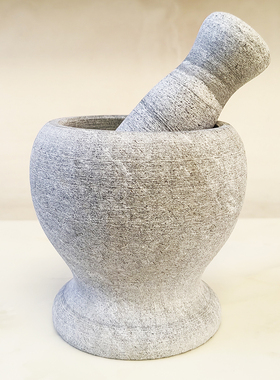 天然捣蒜锤石臼锤雷臼锤蒜臼子锤压蒜器锤石头锤手动磨药锤原石锤