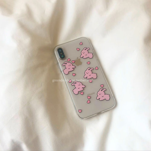 爱心小兔TPU手机壳4个包邮ins风