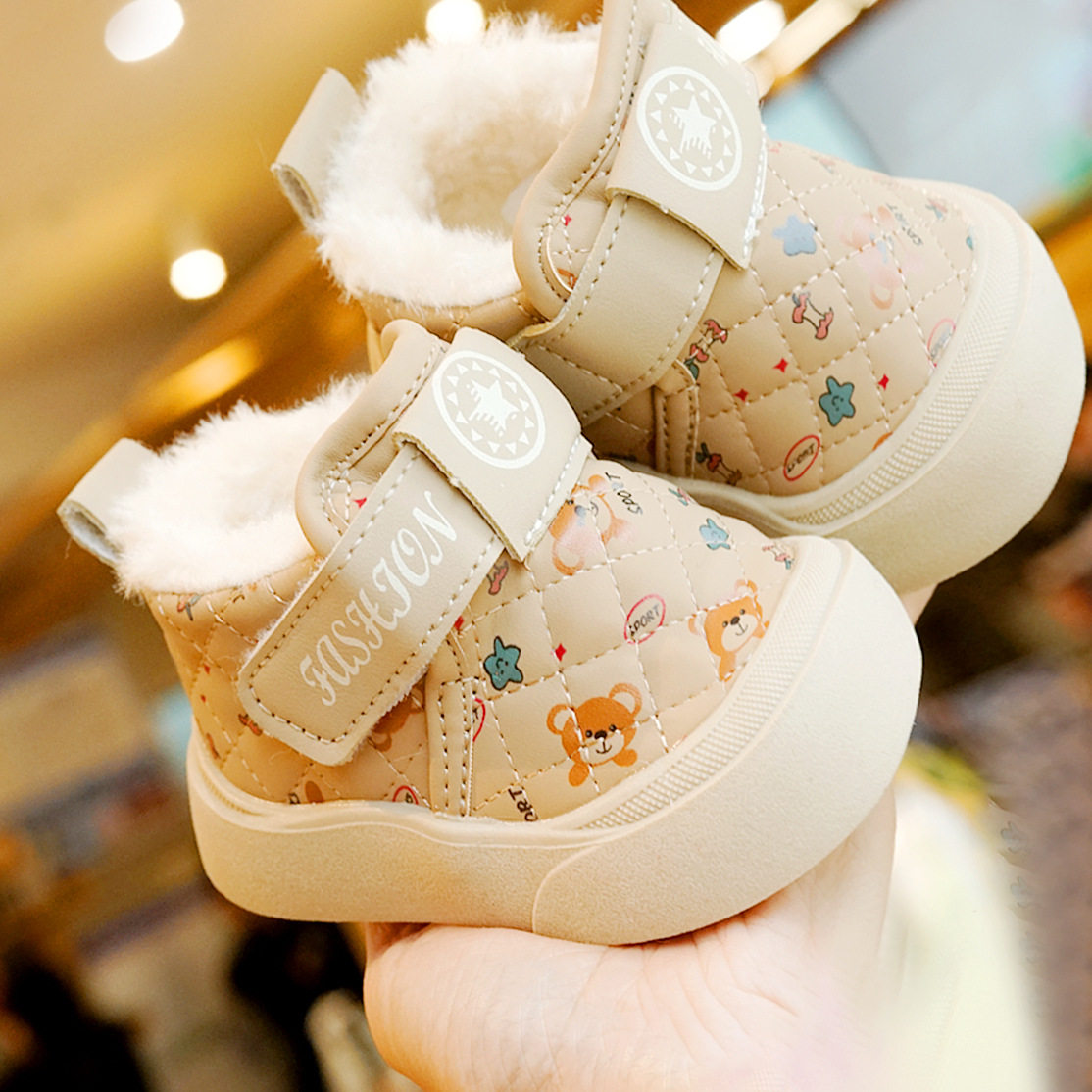 学步鞋冬季加绒加厚初学者宝宝鞋子1-2岁婴儿鞋子软底防滑保暖,童鞋/婴儿鞋/亲子鞋,婴儿步前鞋/袜鞋,淘宝优惠券,粉丝福利购,淘宝优惠卷