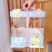 盒 十手提网红甜品包装 半透明6寸8寸10寸生日蛋糕盒六寸 八寸